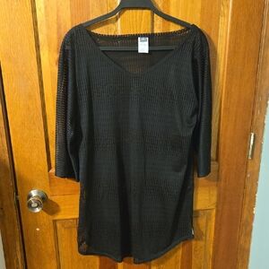 O'Neill Black Sheer Knit Top